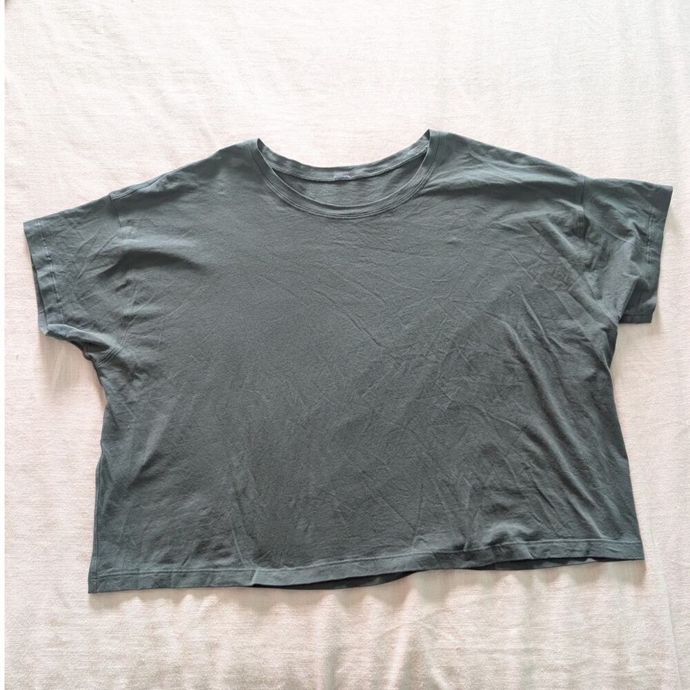 Lululemon Green Cropped T-shirt Size Large